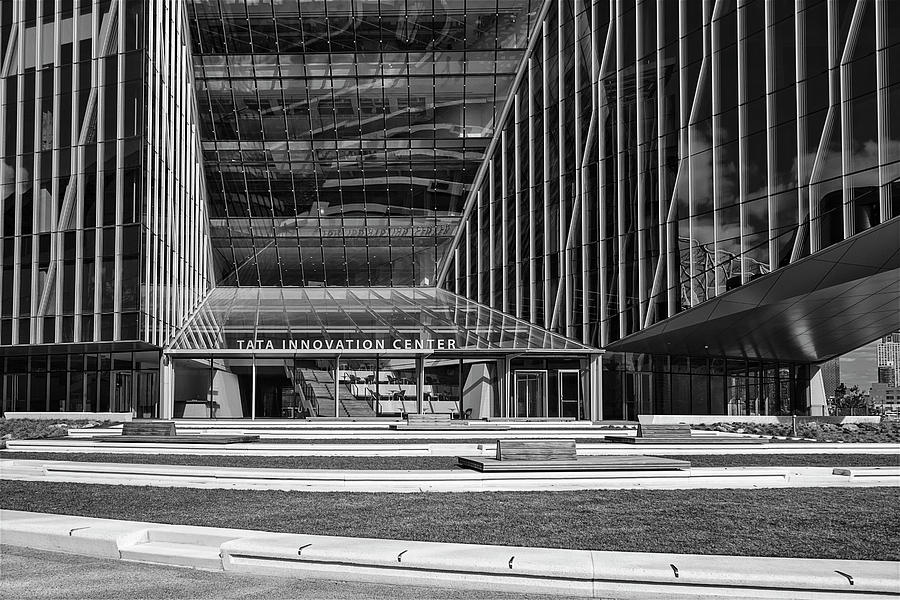 Cornell University Photograph - NYC Tata Innovation Center  BW by Susan Candelario