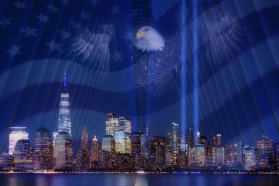 NYC Tribute In Light 21 Photograph by Susan Candelario