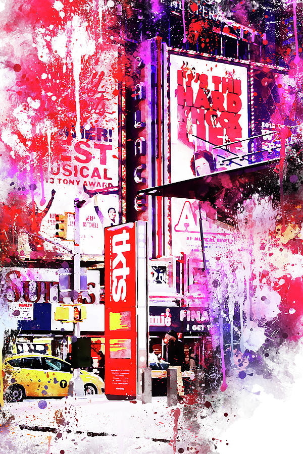 NYC Watercolor Collection - Musical Painting by Philippe HUGONNARD