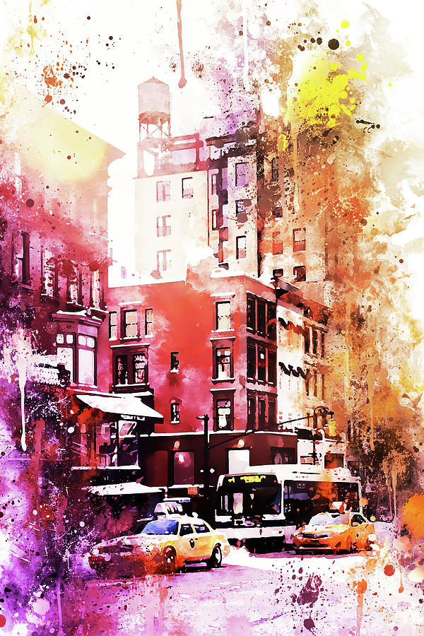 Friends Building NYC Watercolor 