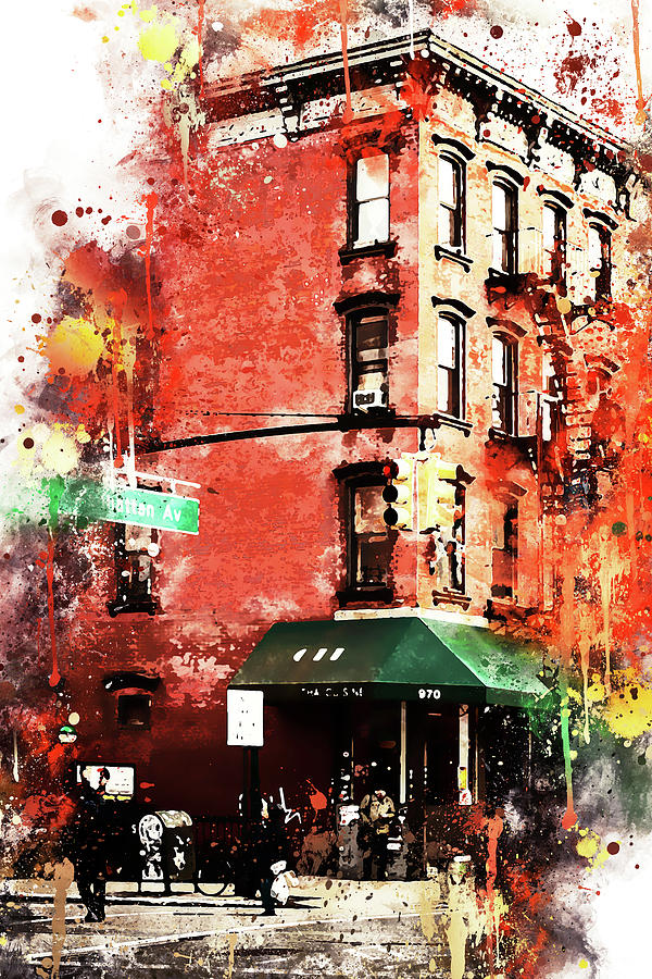 NYC Watercolor Collection - Street angle Painting by Philippe HUGONNARD