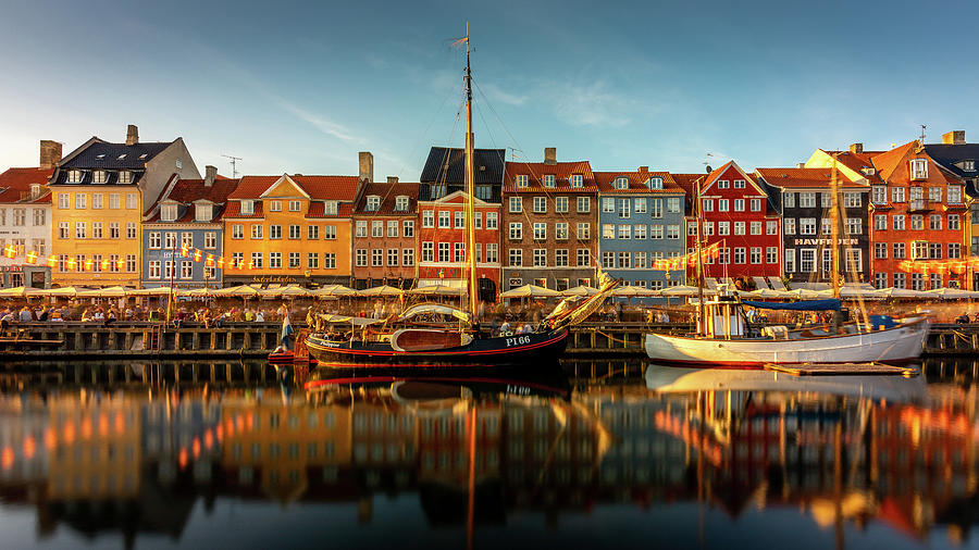 Sunset Photograph - Nyhavn In Summer Sunset by Nicklas Gustafsson