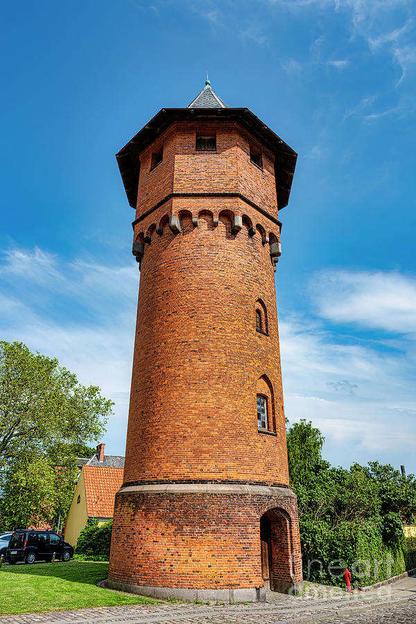 Nykobing Falster Red Brick Water Tower Photograph