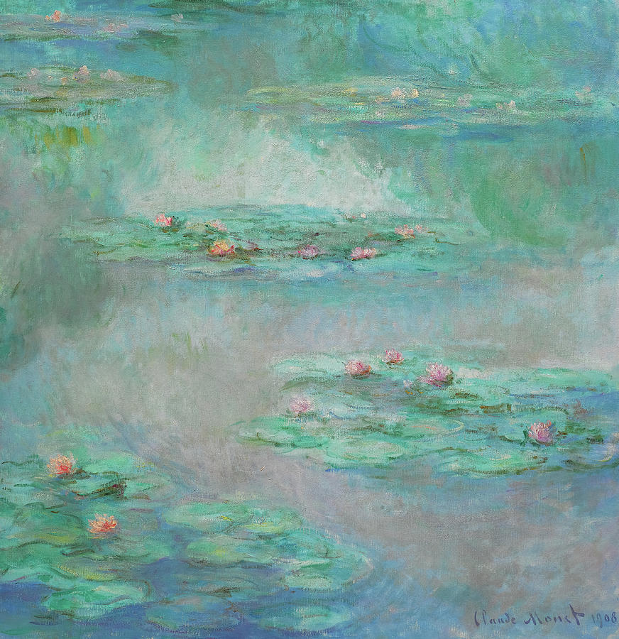 Nympheas, 1908 Painting by Claude Monet