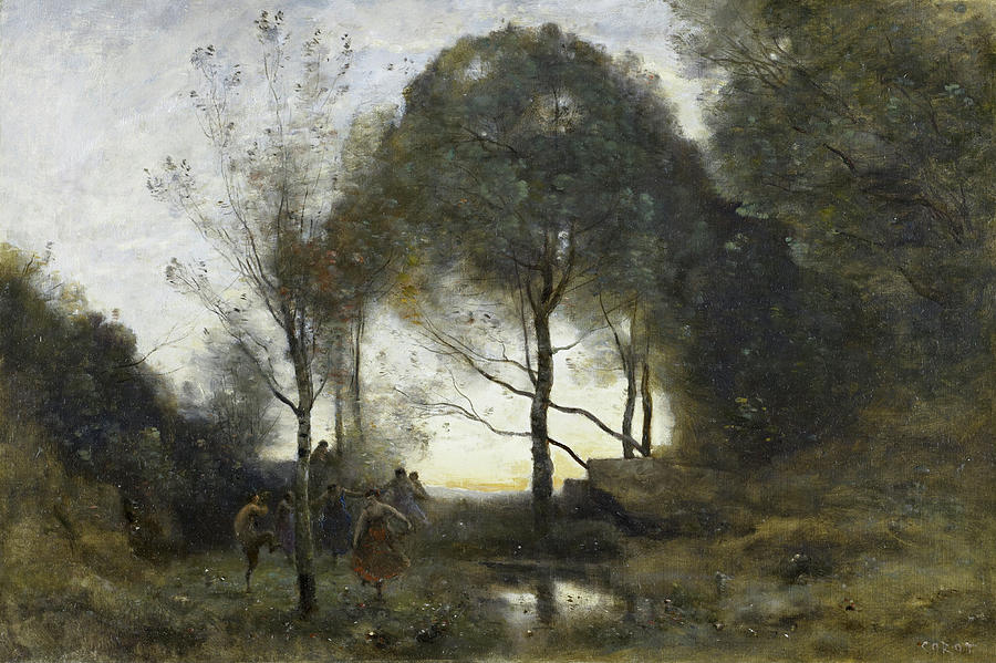 Nymphs And Fauns Painting By Jean Baptiste Camille Corot