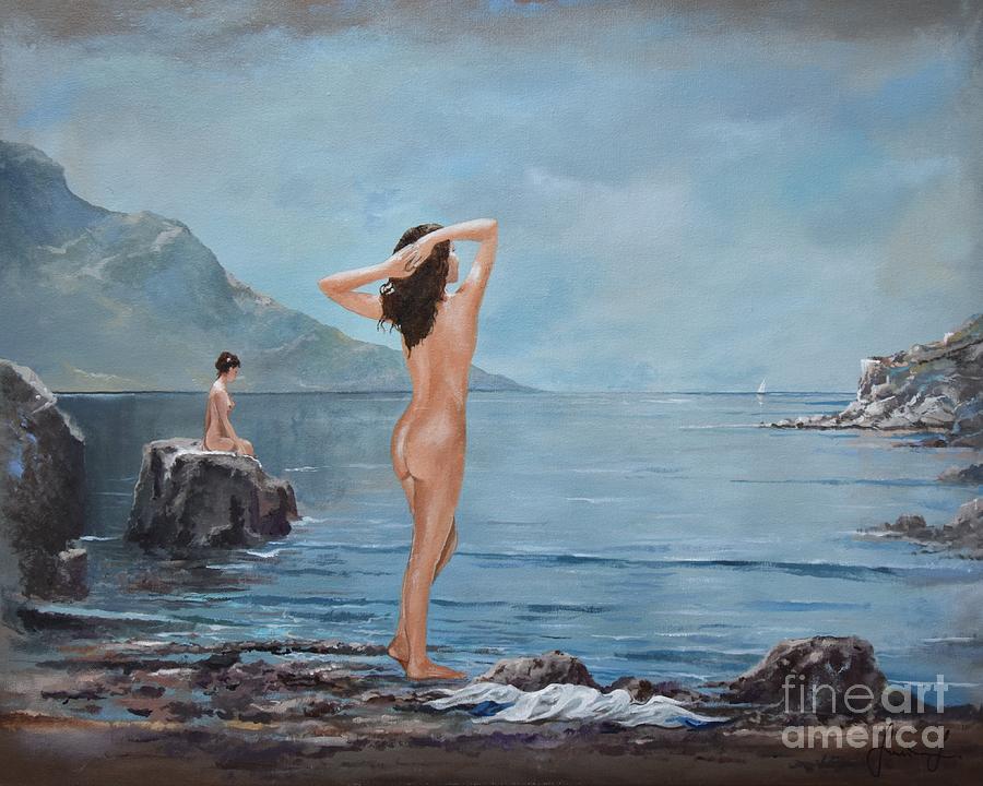 Nude Painting - Nymphs by Sinisa Saratlic