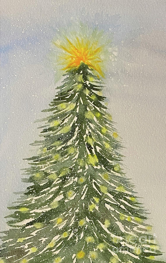 O Christmas Tree Painting by Lisa Neuman