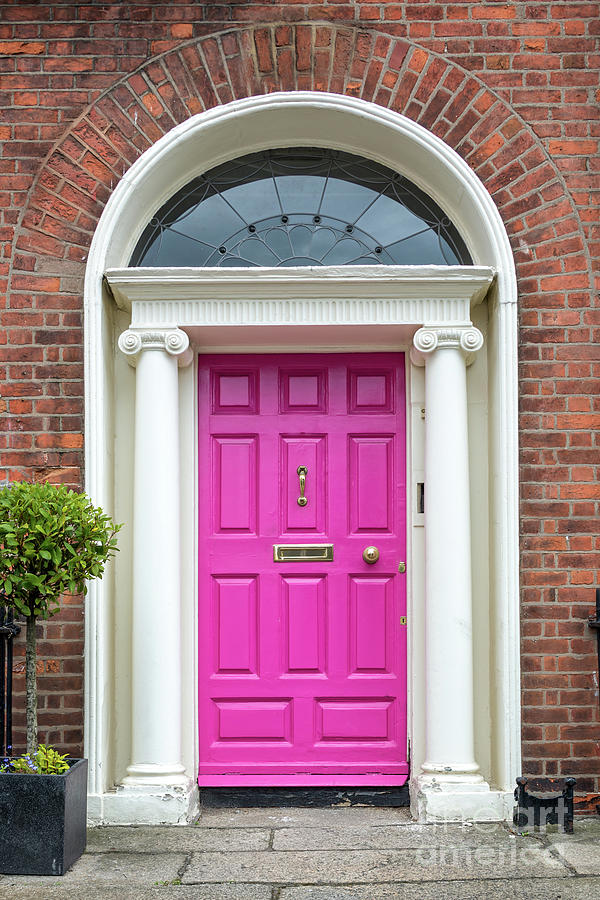 Pink georgian door in Dublin Photograph by Delphimages Dublin Photography