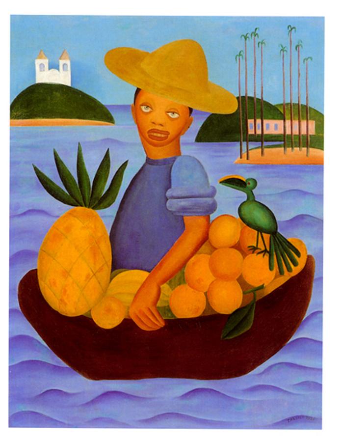 O Vendedor de Frutas Painting by Tarsila do Amaral | Fine Art America