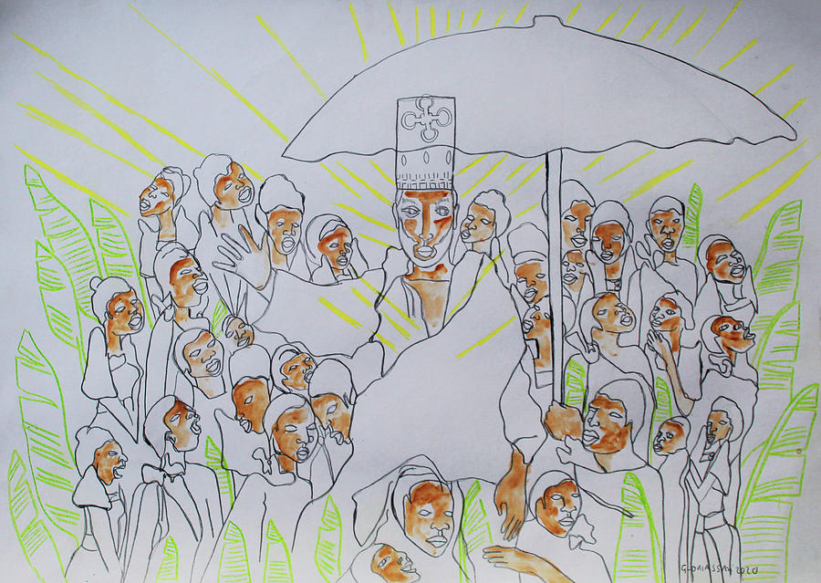 O When The Saints Go Marching In _ Alleluia Painting by Gloria Ssali