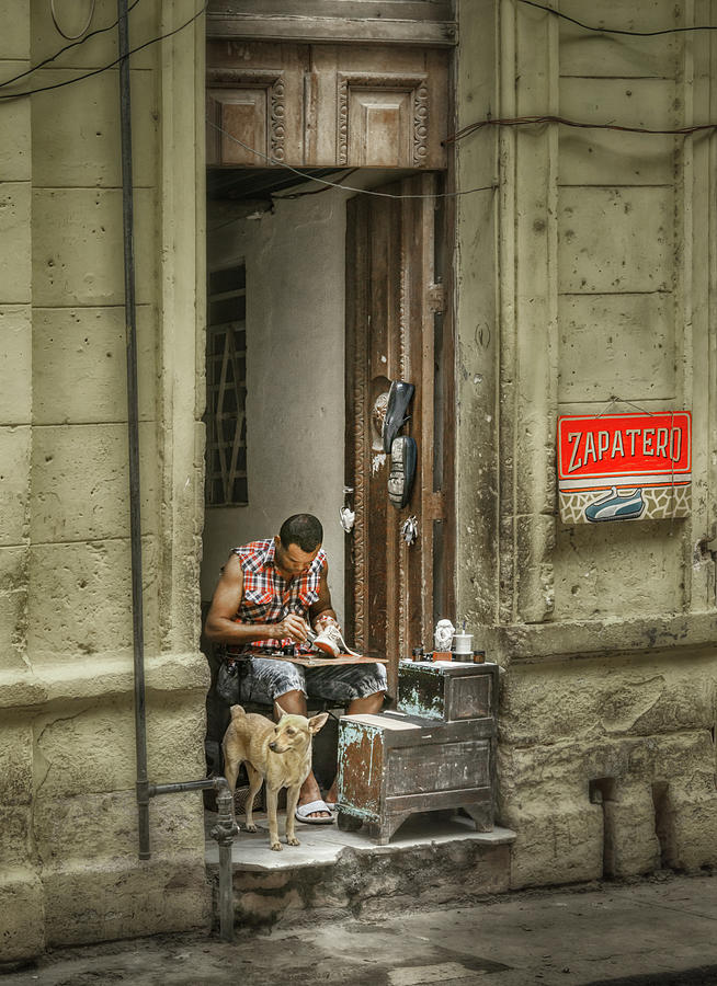 O Zapatero and his dog Photograph by Micah Offman