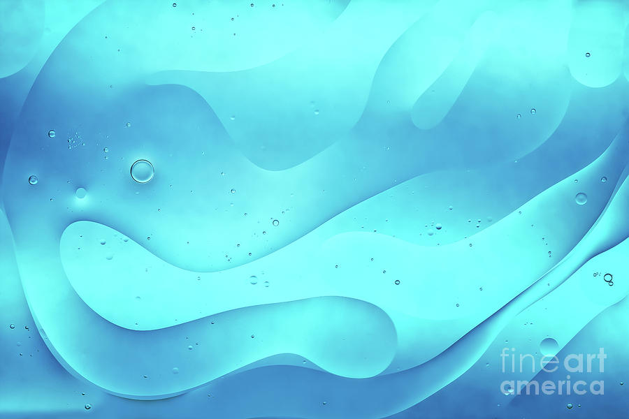 Pastel Cyan Blue colored Abstract Photograph by Nilesh Bhange
