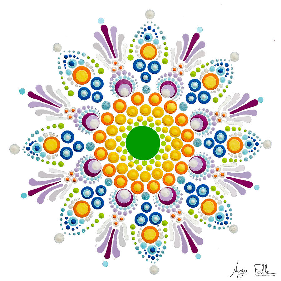Hand drawing a colorful mandala Stock Photo - Alamy