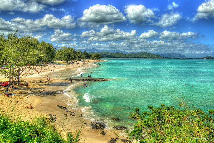 Oahu Hawaii Kailua Beach Park 777 Landscape Seascape Art Photograph by Reid Callaway