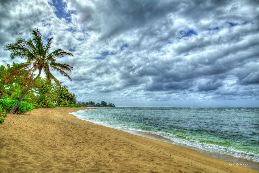 Oahu HI Mokuleia Beach North Shore Pacific Ocean Seascape Art Photograph by Reid Callaway
