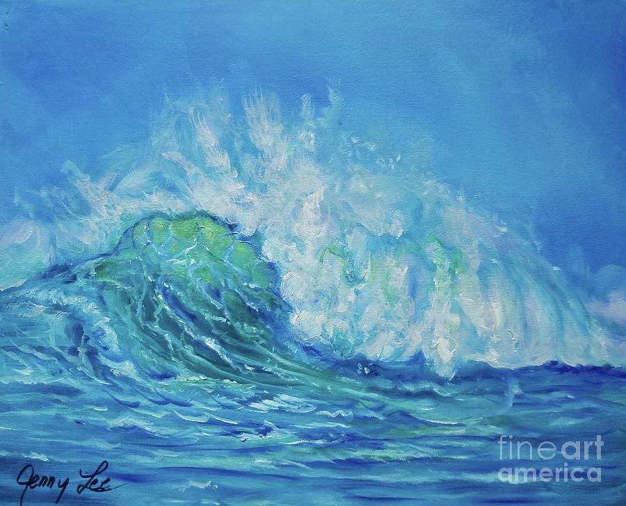 Oahu North Shore Wave Painting by Jenny Lee