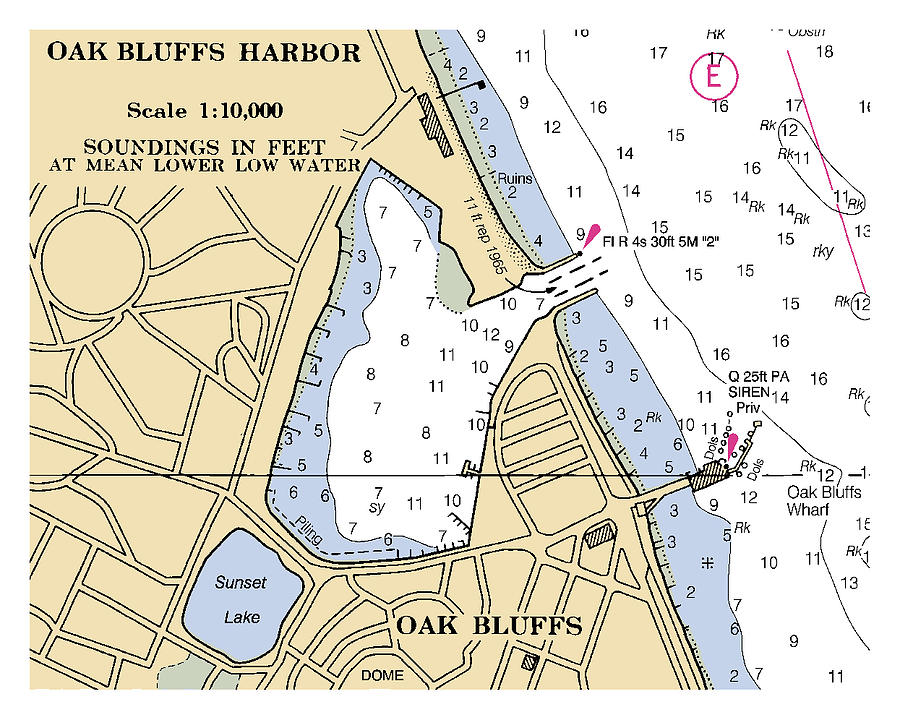 Oak Bluffs Harbor Martha's Vineyard Massachusetts chart 13238_2, NOAA