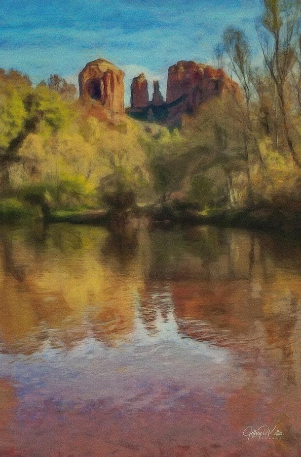 Oak Creek Reflections Painting by Jeffrey Kolker