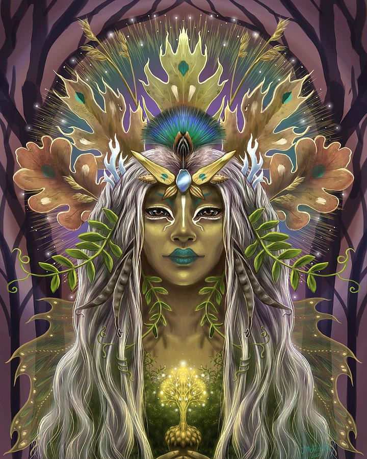 Oak Faerie Painting by Cristina McAllister