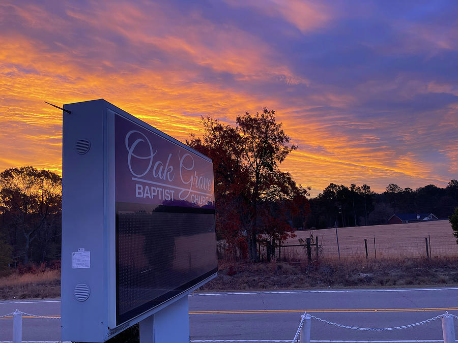 Oak Grove Baptist Sunrise  Photograph by Matthew Seufer