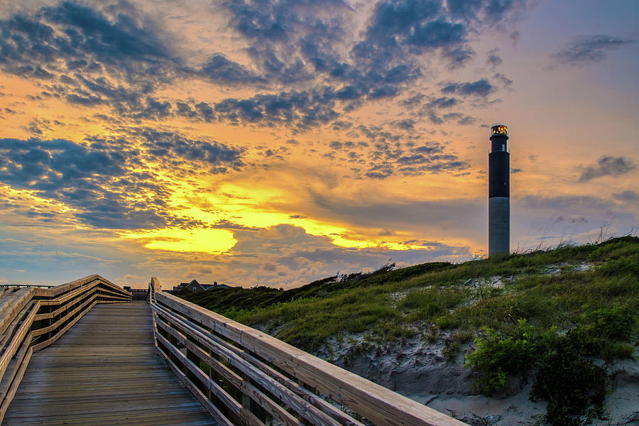 Oak Island Lighthouse Sunset Photograph by Nick Noble