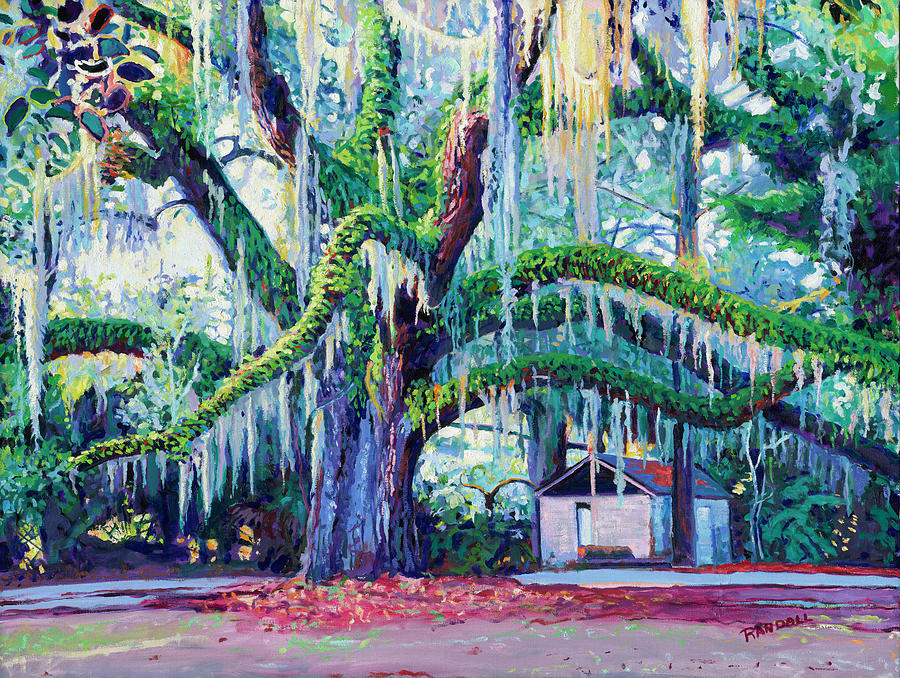 Oak, Moss and Fern Painting by David Randall