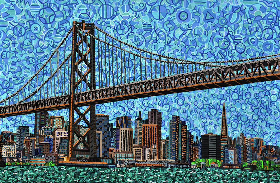Oakland Bay Bridge Painting by Micah Mullen