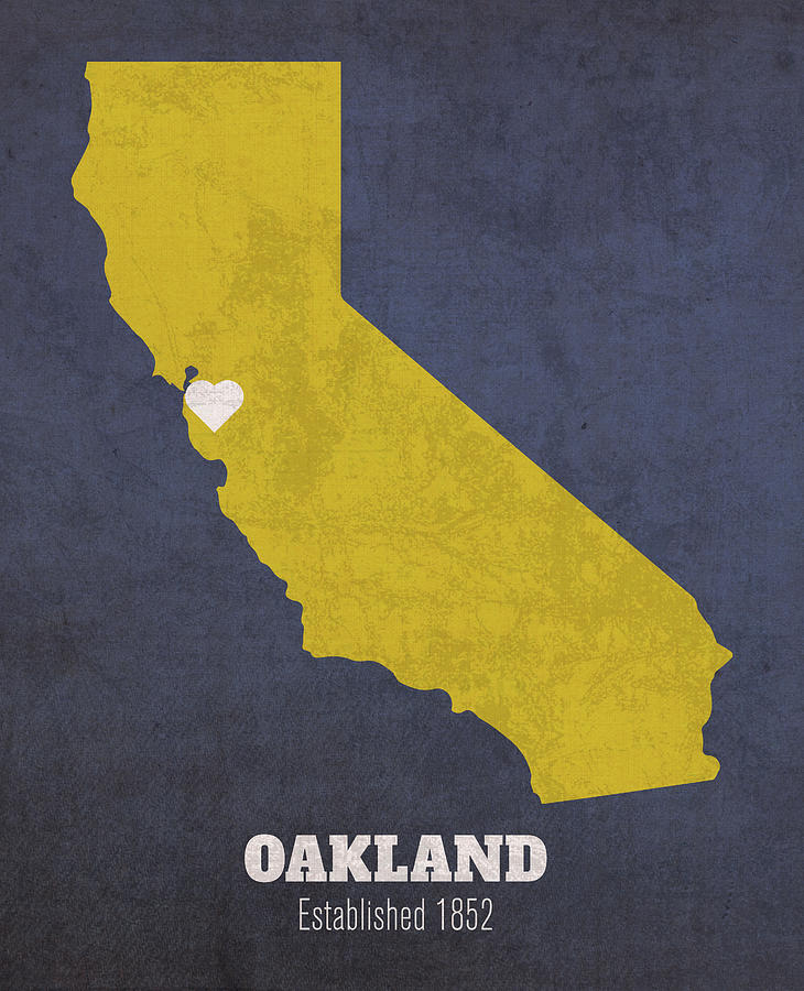 Oakland California City Map Founded 1852 California State University ...