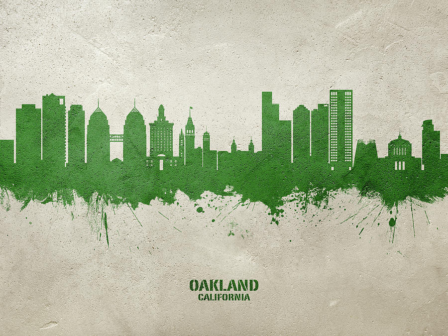 Oakland California Skyline #44 Digital Art by Michael Tompsett - Pixels