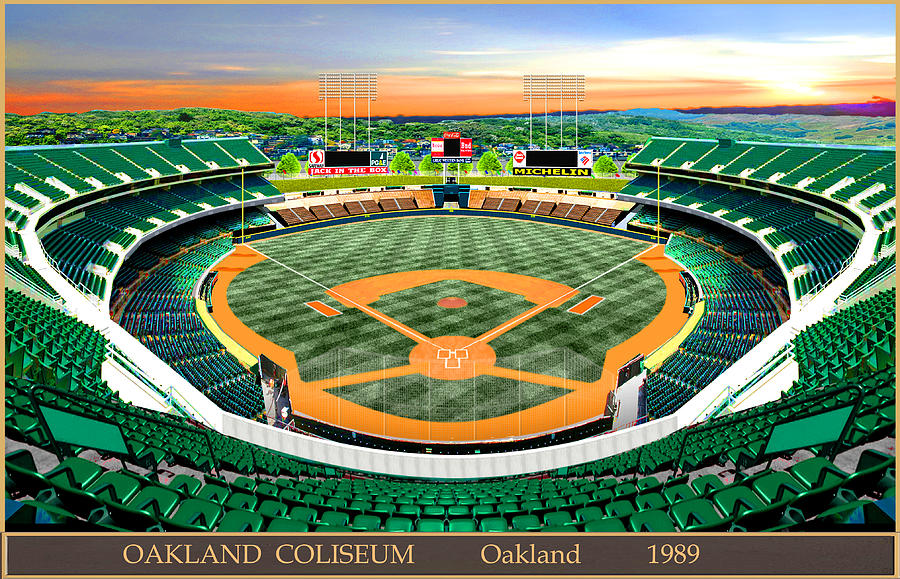 Oakland Coliseum 1989 by Gary Grigsby