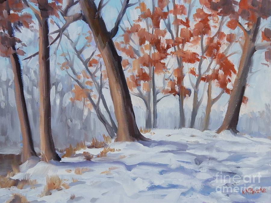 Oaks in Winter Painting by K M Pawelec