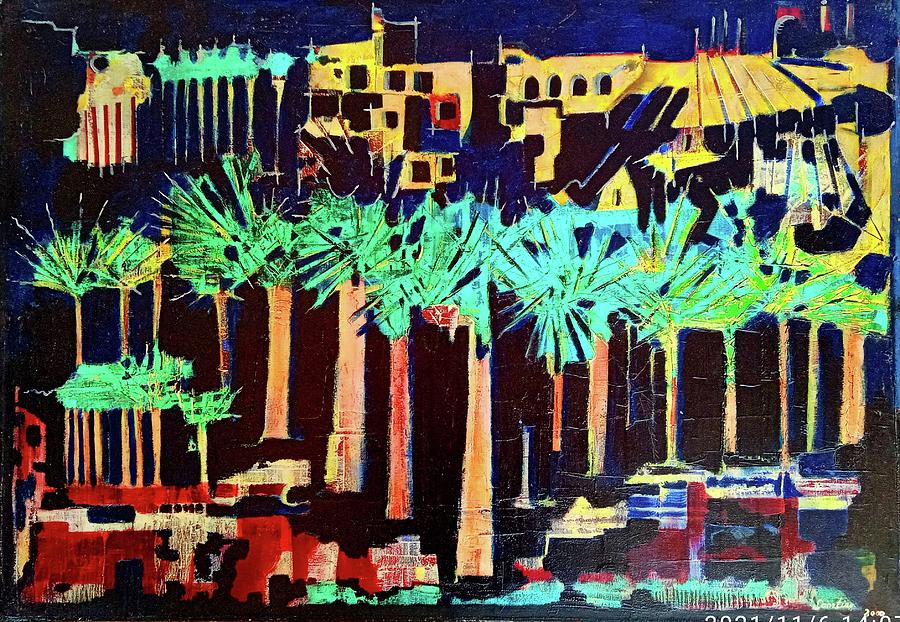 Oasis Painting by Adalardo Nunciato  Santiago