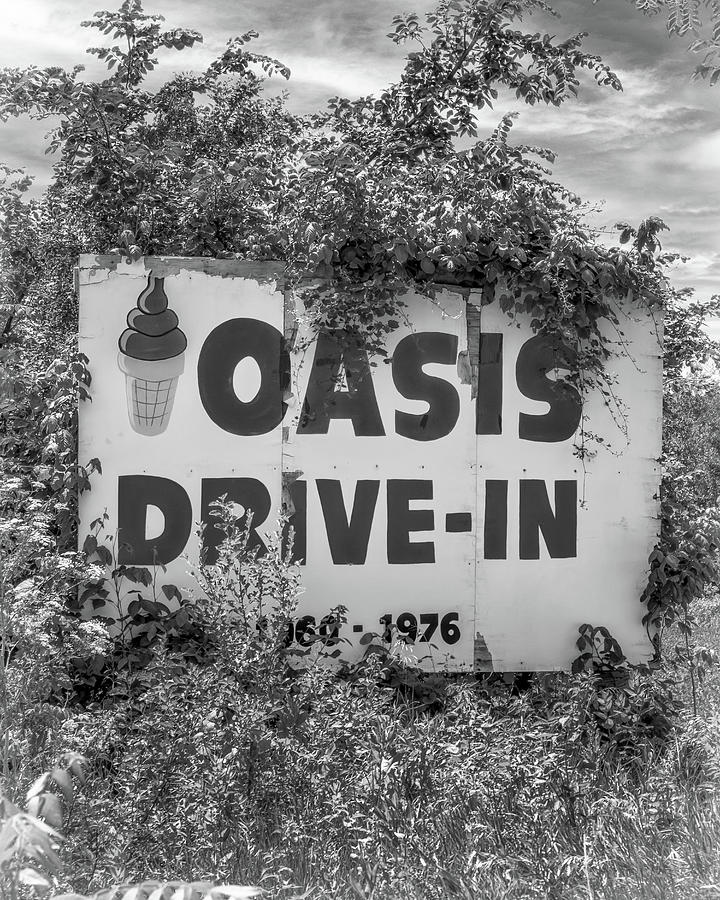 Oasis Drive-In - Route 66 Memory Lane - Lexington, Illinois Photograph by Susan Rissi Tregoning