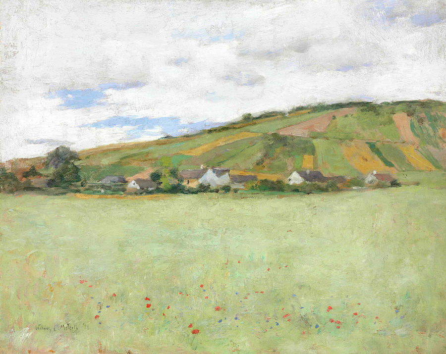 Oat Field at Giverny Painting by Willard Leroy Metcalf