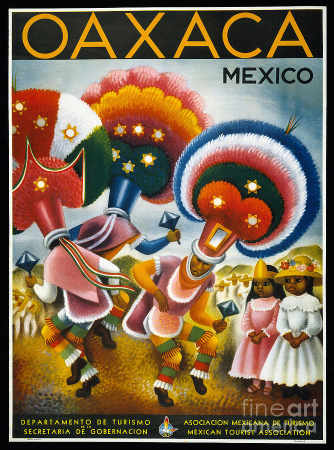 Miguel Photograph - Oaxaca Travel Poster, 1947 by Granger