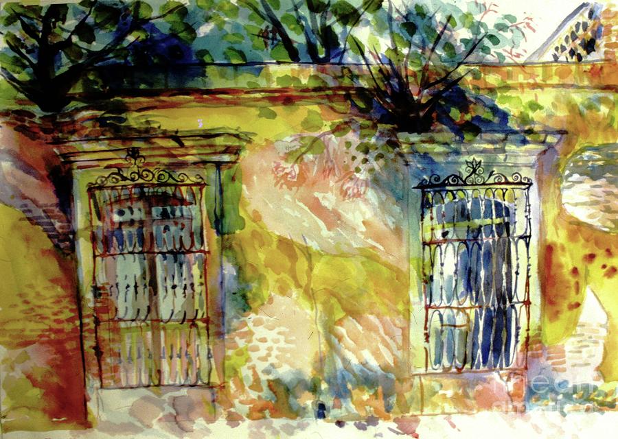 Oaxaca Windows Painting by Glen Neff