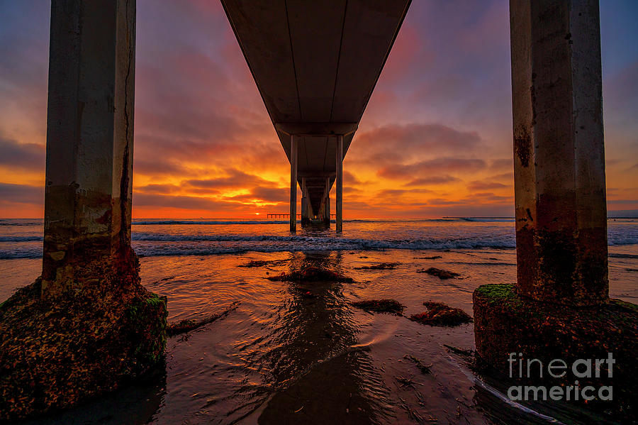OB Pier at sunset Photograph by Rich Cruse
