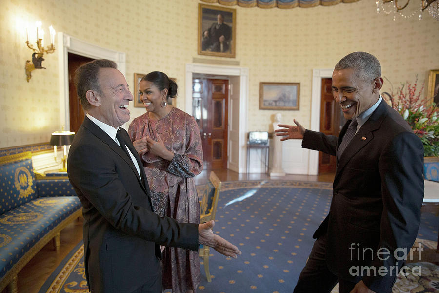 Obama s With Bruce Springsteen Photograph by Pete Souza