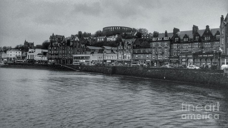 Oban Harbour in Monochrome Photograph by Joan-Violet Stretch
