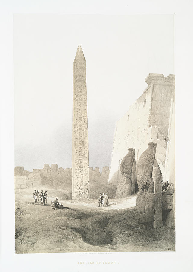 Obelisk At Luxor Ca 1842 - 1849 By William Brockedon Painting