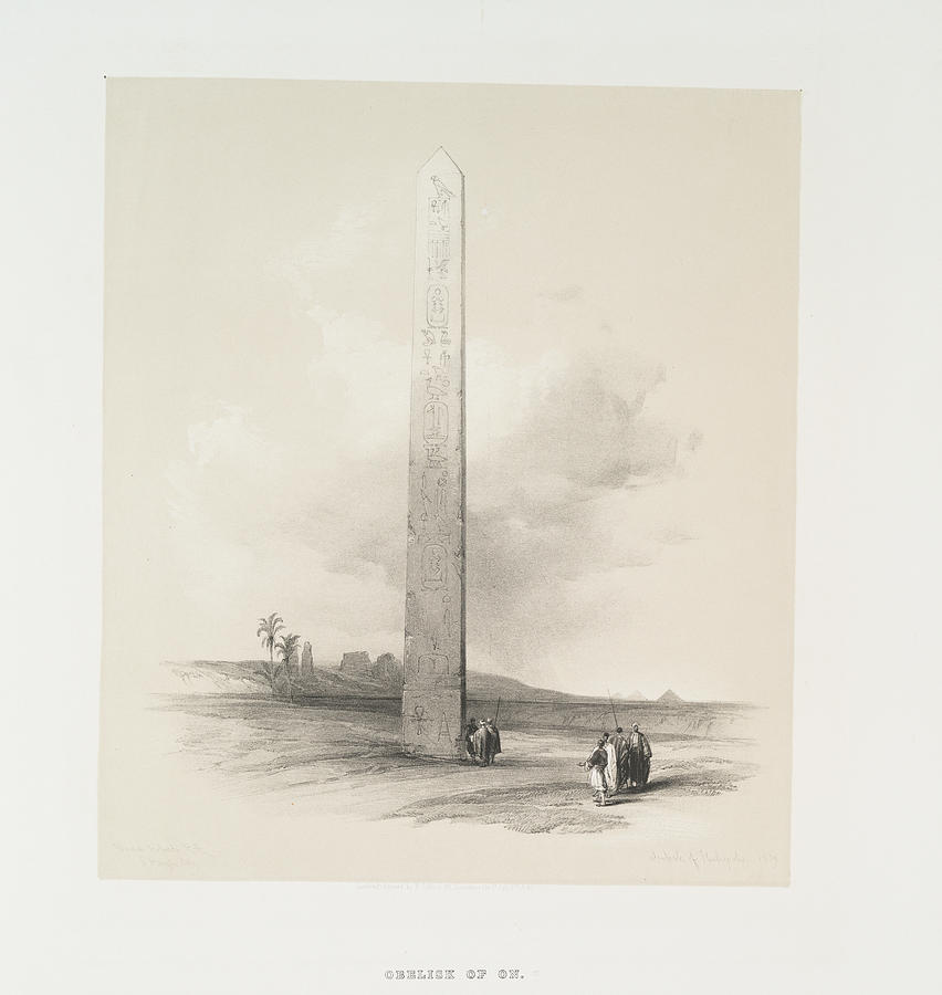 Obelisk Of On Ca 1842 - 1849 By William Brockedon Painting