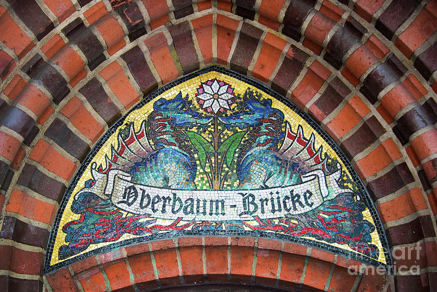 Oberbaum-Brucke mosaic, Berlin Photograph by Delphimages Photo Creations