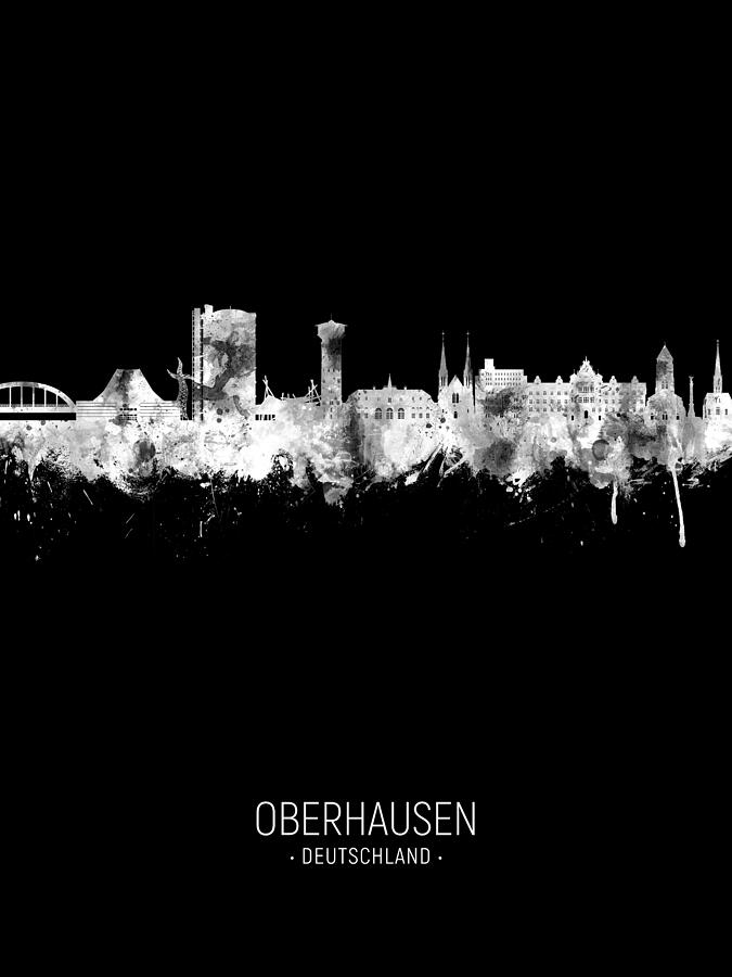 Oberhausen Germany Skyline #46 Digital Art by Michael Tompsett