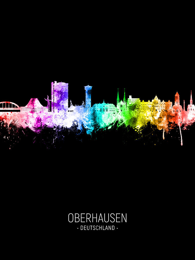 Oberhausen Germany Skyline #47 Digital Art by Michael Tompsett