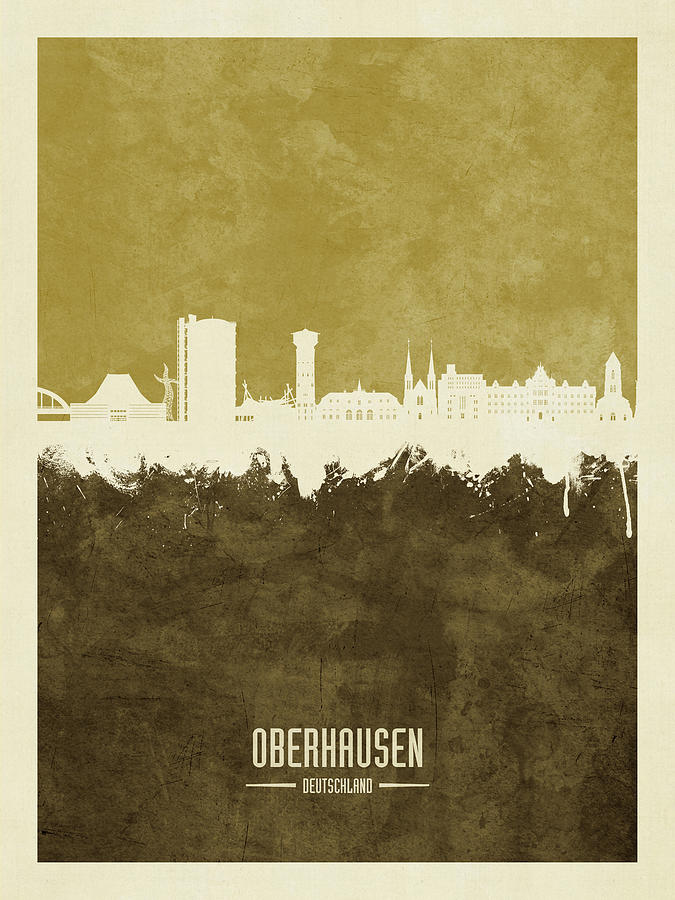 Oberhausen Germany Skyline #50 Digital Art by Michael Tompsett