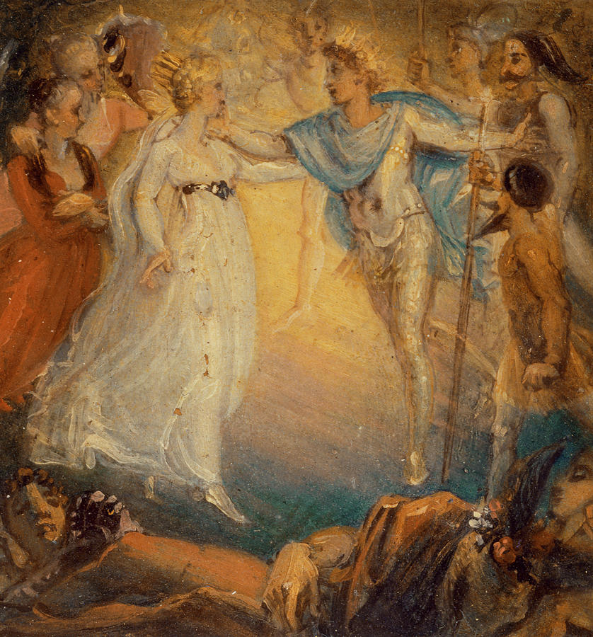 Oberon and Titania from A Midsummer Nights Dream Painting by Thomas Stothard