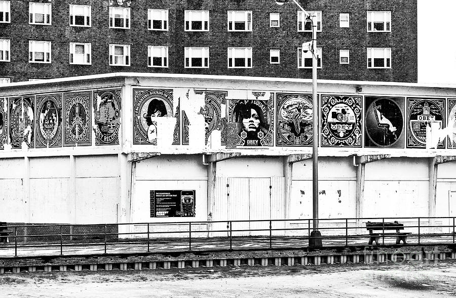 Obey on the Asbury Park Boardwalk Photograph by John Rizzuto