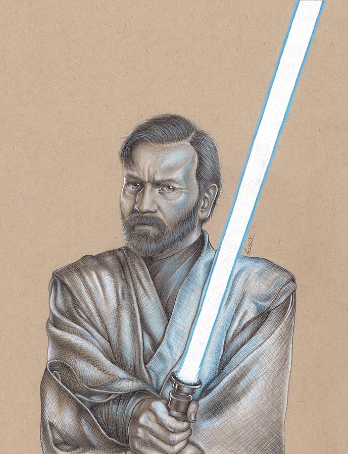 Obi Wan Kenobi Drawing by Charlie Young