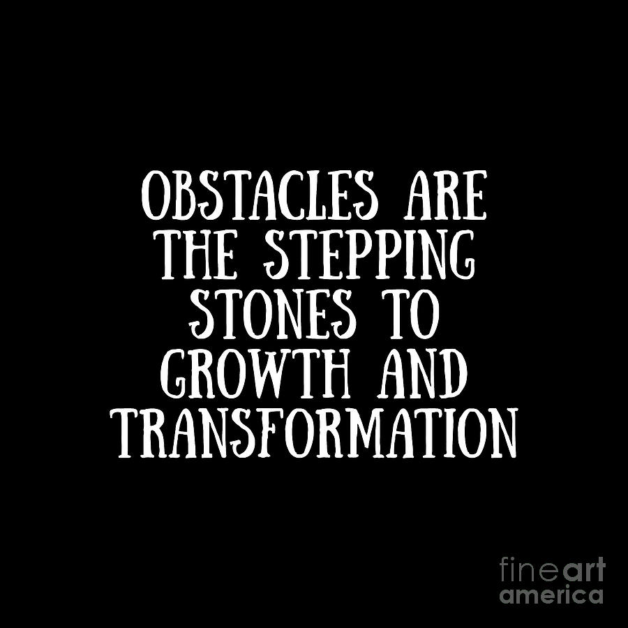Obstacles Quote Mixed Media
