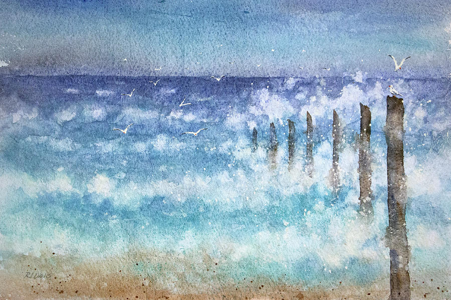 OBX in March Painting by Rebecca Davis